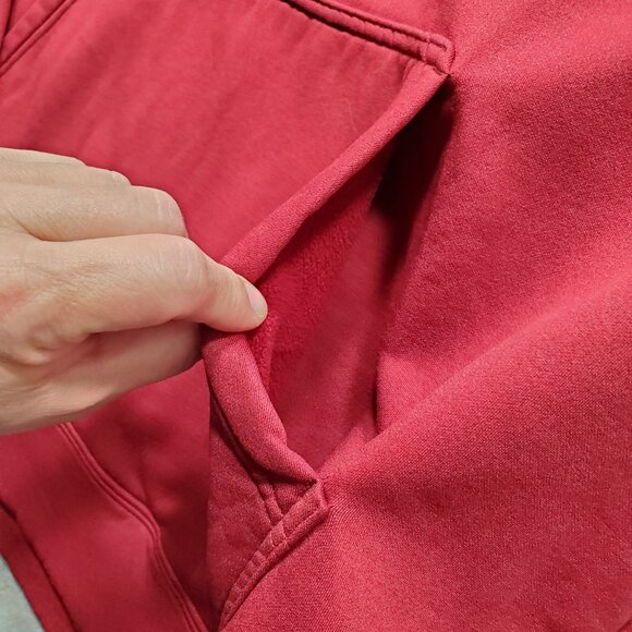 Under Armour Loose Hoodie Burgundy with Orange Embroidered Logo Men Sz L - Picture 9 of 12